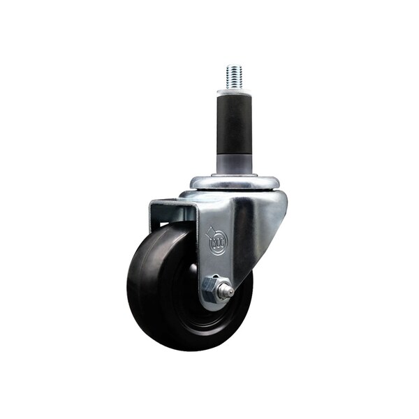 Service Caster 3'' SS Hard Rubber Wheel Swivel 1-1/8'' Expanding Stem Caster SCC-SSEX20S314-HRS-118 - main